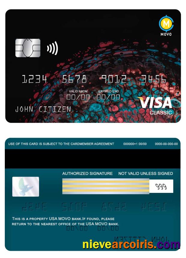 USA MOVO bank visa classic card